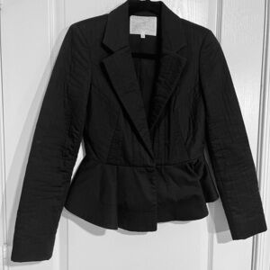 Beautiful Rachel Roy Quilted Peplum Blazer Women’s 6 in black